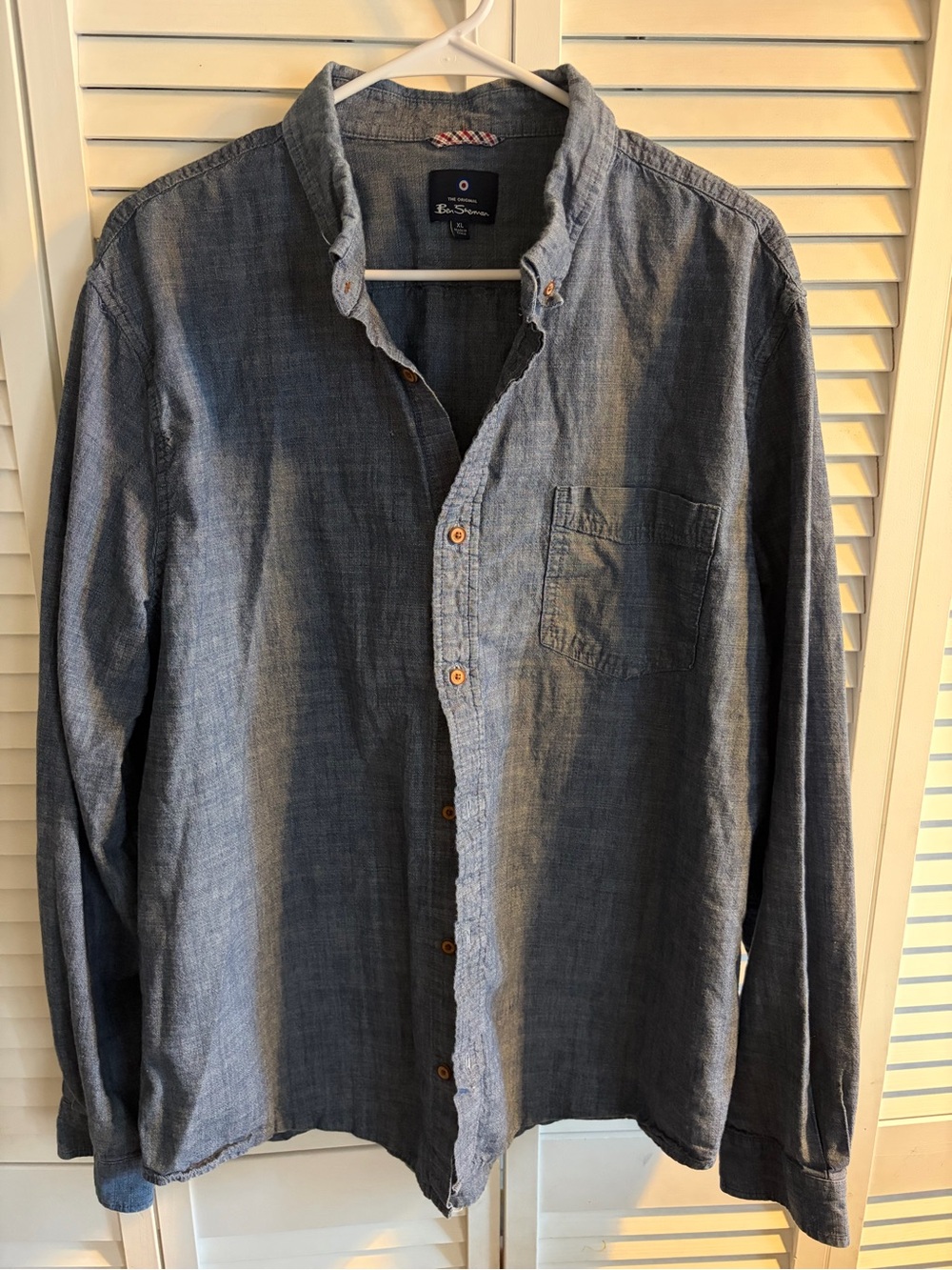 Ben Sherman Soft Blue Chambray Button-Down Shirt